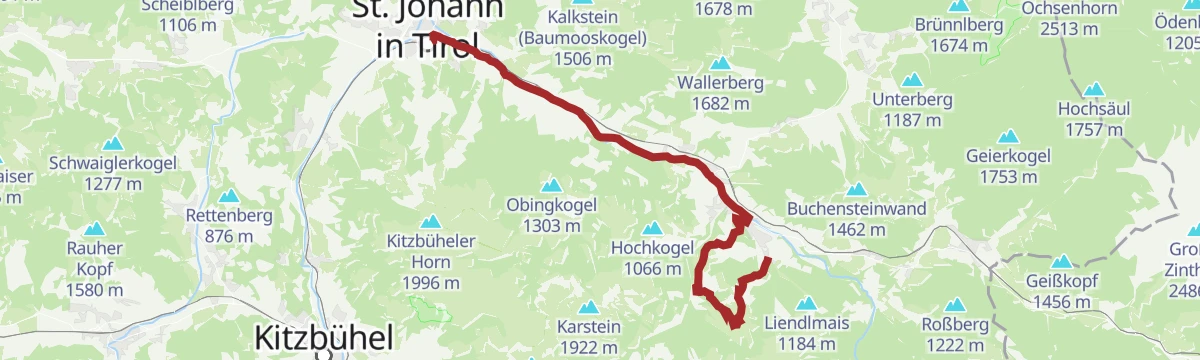 Route map: Umgebung: 4. Etappe KAT Walk Family